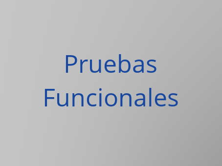 Pruebas funcionales de análisis